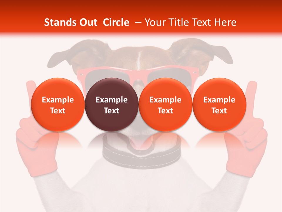 A Dog Wearing Sunglasses And Giving A Peace Sign PowerPoint Template