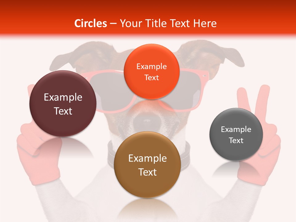 A Dog Wearing Sunglasses And Giving A Peace Sign PowerPoint Template