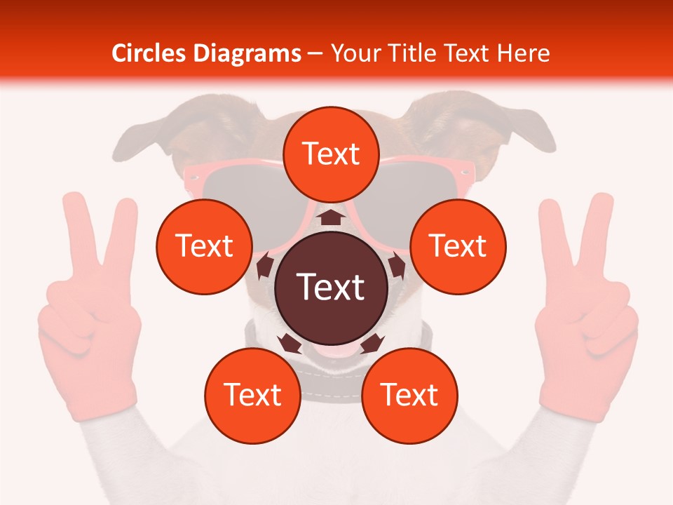 A Dog Wearing Sunglasses And Giving A Peace Sign PowerPoint Template