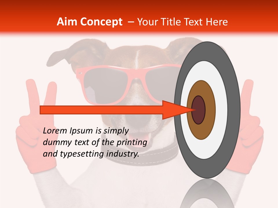 A Dog Wearing Sunglasses And Giving A Peace Sign PowerPoint Template