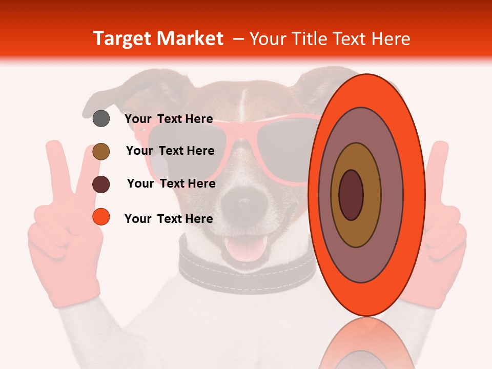 A Dog Wearing Sunglasses And Giving A Peace Sign PowerPoint Template