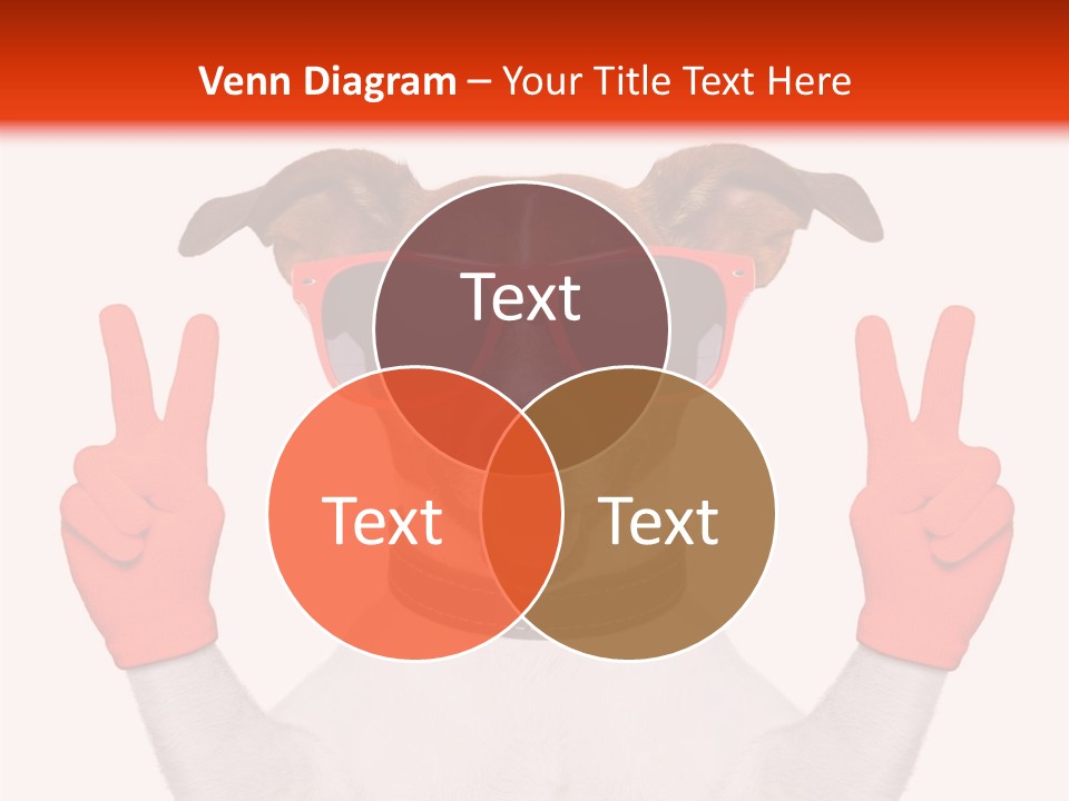 A Dog Wearing Sunglasses And Giving A Peace Sign PowerPoint Template