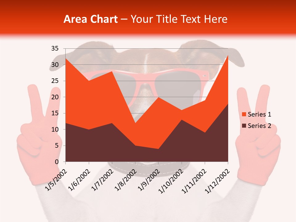 A Dog Wearing Sunglasses And Giving A Peace Sign PowerPoint Template