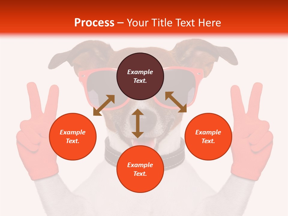 A Dog Wearing Sunglasses And Giving A Peace Sign PowerPoint Template