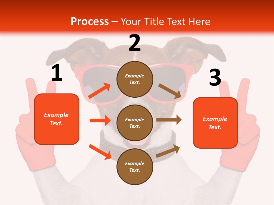 A Dog Wearing Sunglasses And Giving A Peace Sign PowerPoint Template