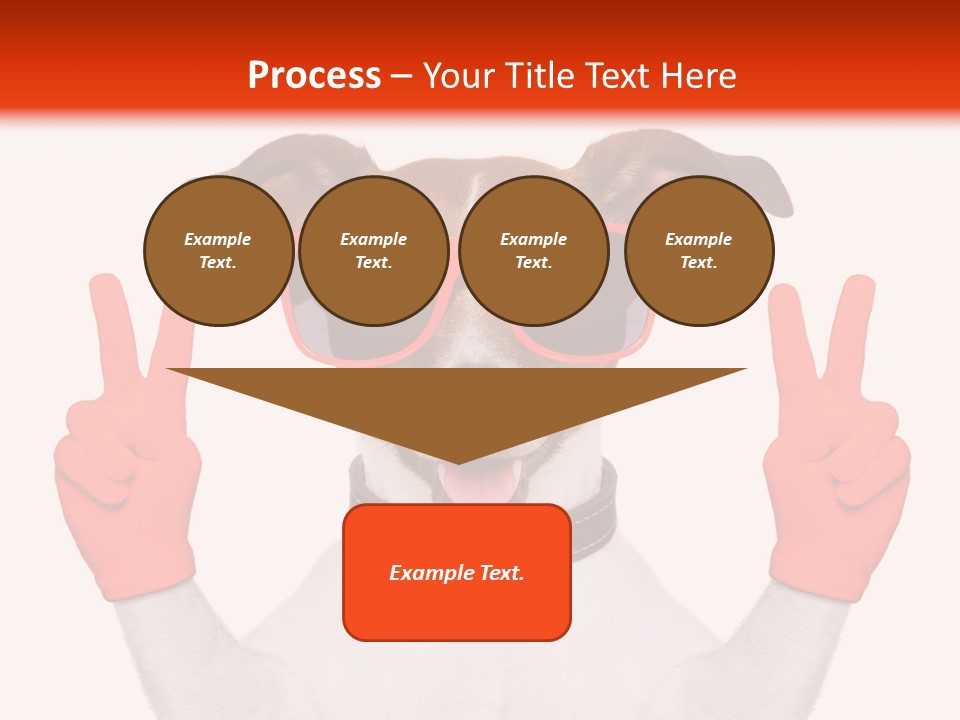 A Dog Wearing Sunglasses And Giving A Peace Sign PowerPoint Template