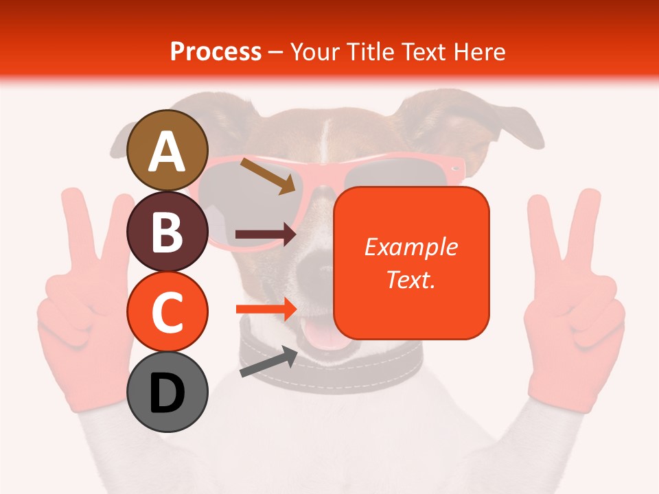 A Dog Wearing Sunglasses And Giving A Peace Sign PowerPoint Template
