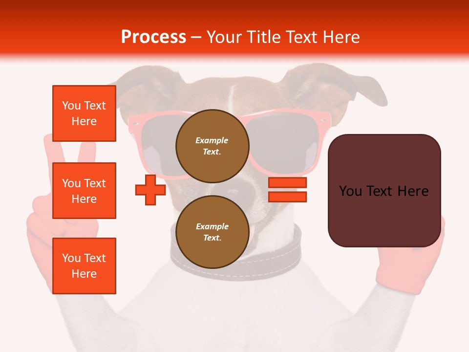 A Dog Wearing Sunglasses And Giving A Peace Sign PowerPoint Template