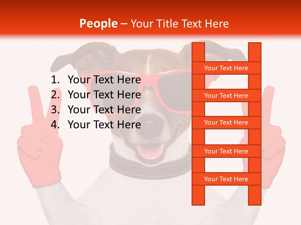 A Dog Wearing Sunglasses And Giving A Peace Sign PowerPoint Template