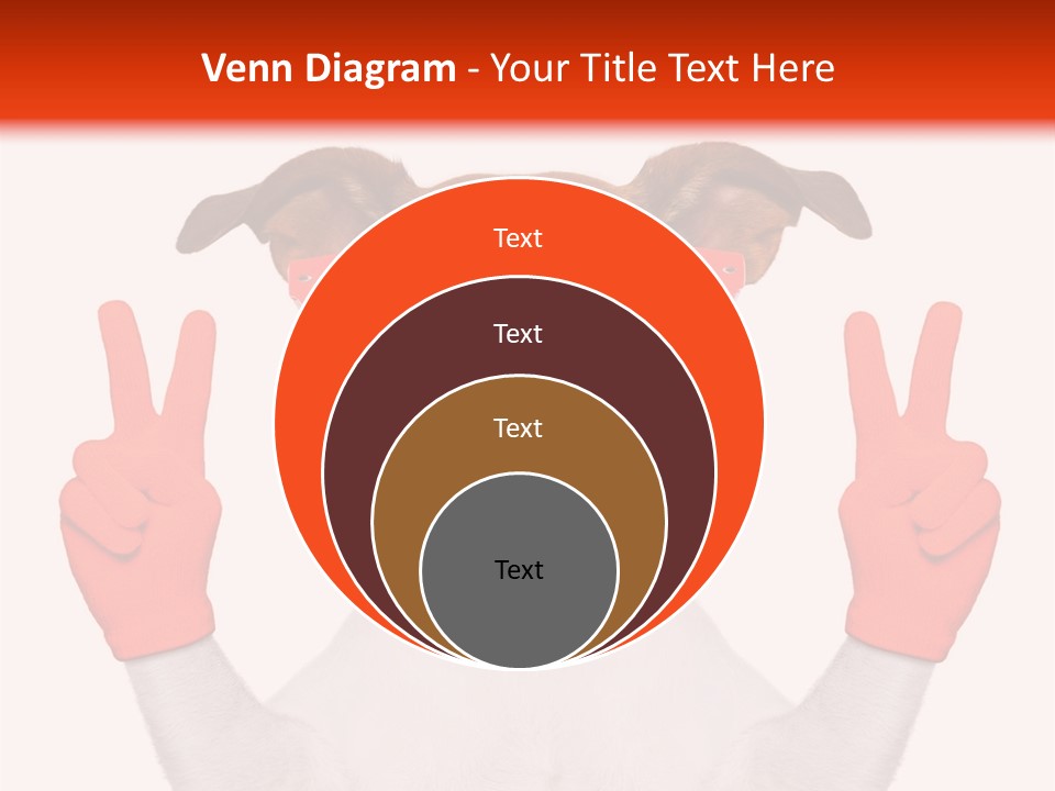 A Dog Wearing Sunglasses And Giving A Peace Sign PowerPoint Template