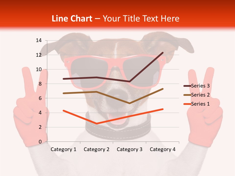 A Dog Wearing Sunglasses And Giving A Peace Sign PowerPoint Template