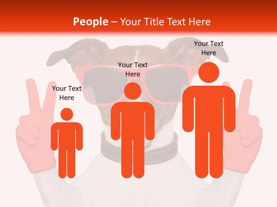 A Dog Wearing Sunglasses And Giving A Peace Sign PowerPoint Template