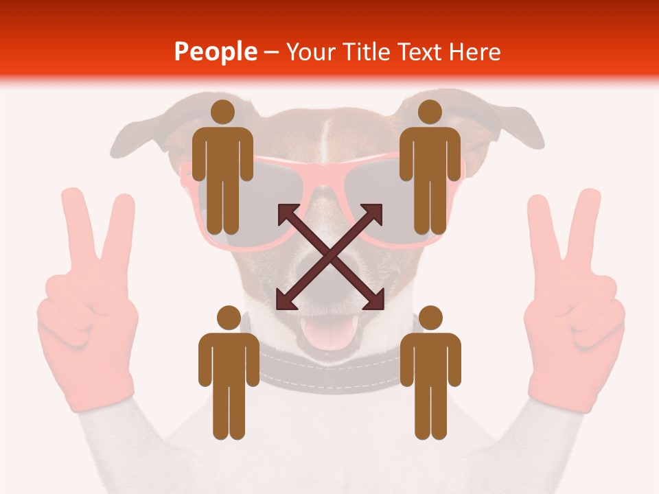 A Dog Wearing Sunglasses And Giving A Peace Sign PowerPoint Template