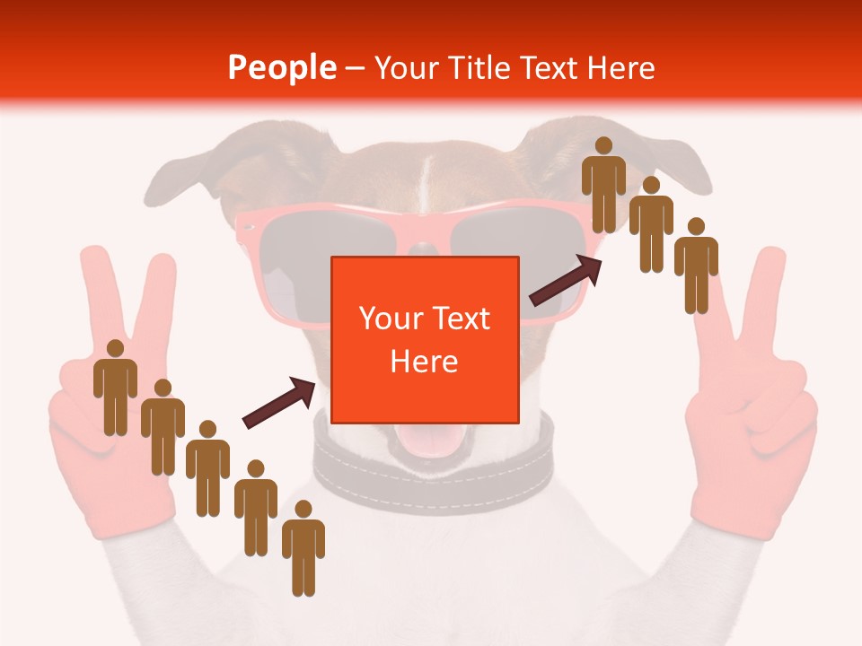 A Dog Wearing Sunglasses And Giving A Peace Sign PowerPoint Template