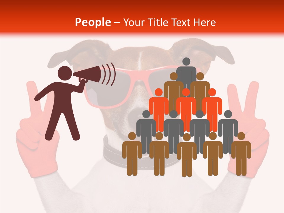 A Dog Wearing Sunglasses And Giving A Peace Sign PowerPoint Template