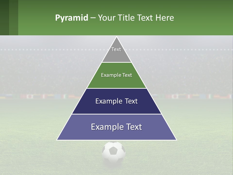 A Soccer Field With A Stadium In The Background PowerPoint Template