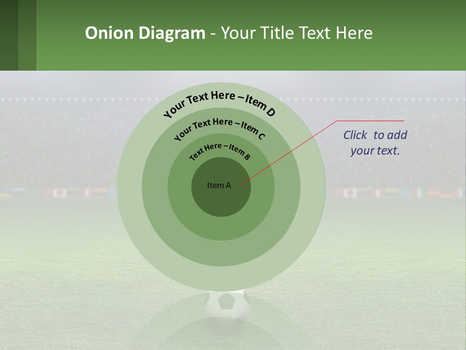 A Soccer Field With A Stadium In The Background PowerPoint Template
