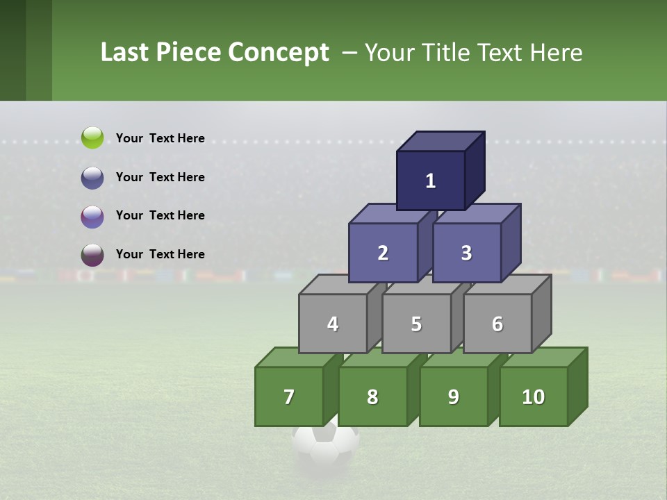 A Soccer Field With A Stadium In The Background PowerPoint Template