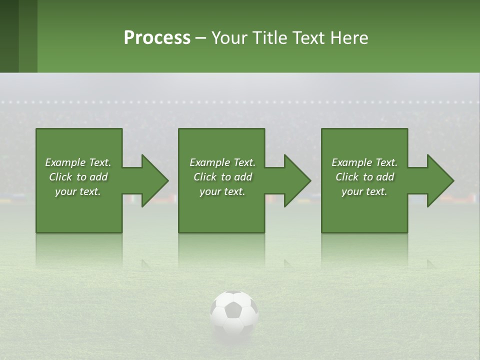 A Soccer Field With A Stadium In The Background PowerPoint Template