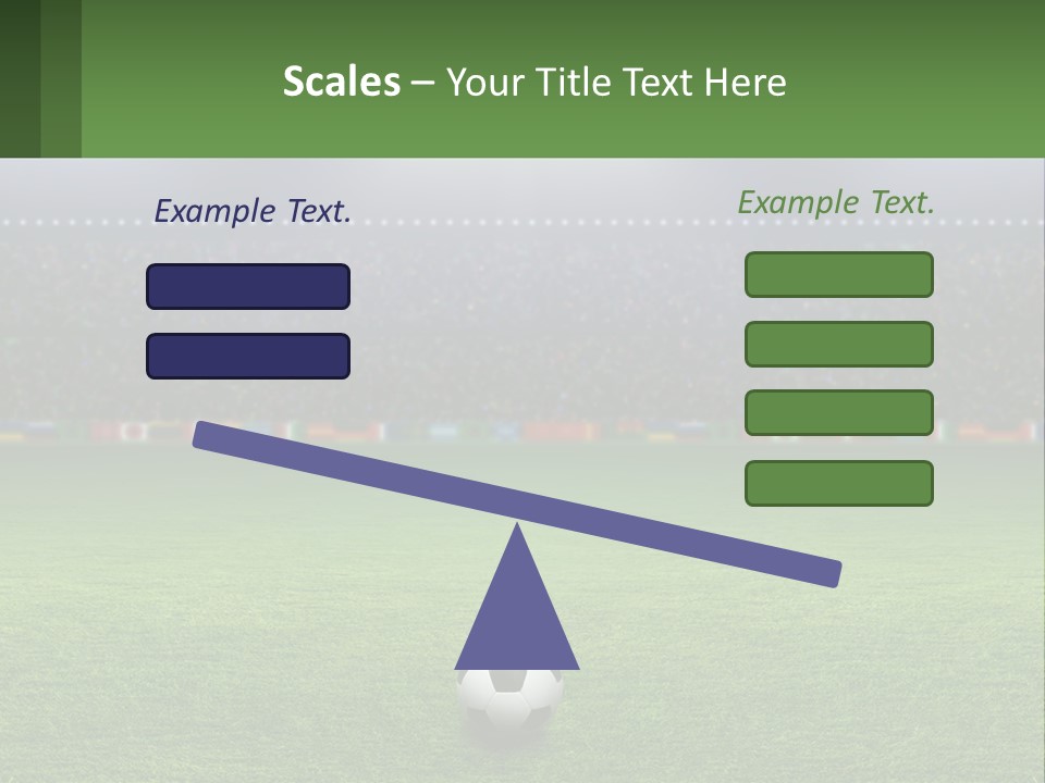 A Soccer Field With A Stadium In The Background PowerPoint Template