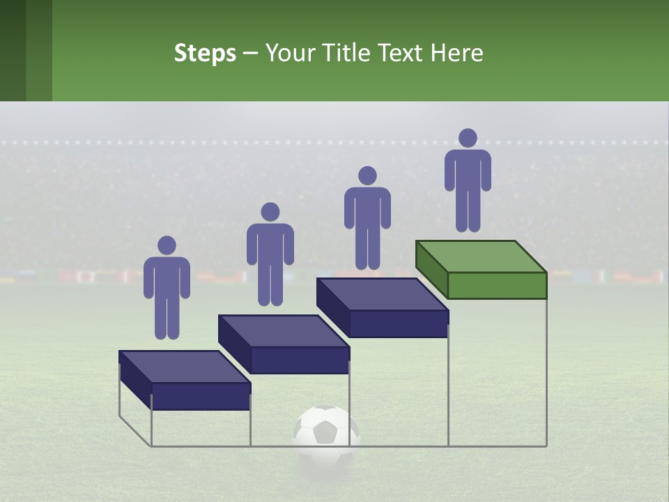 A Soccer Field With A Stadium In The Background PowerPoint Template