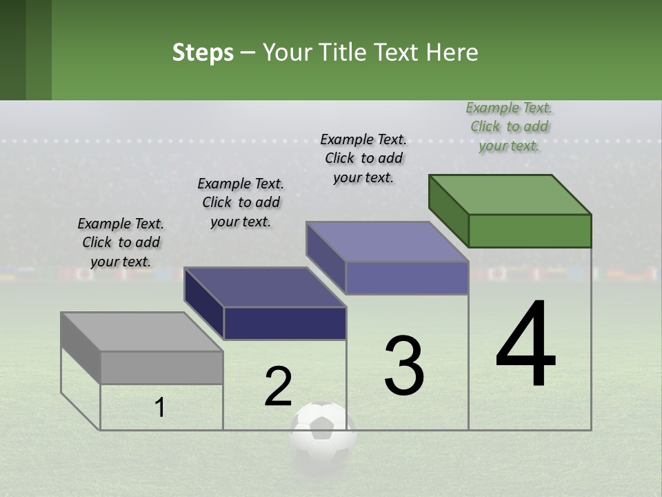 A Soccer Field With A Stadium In The Background PowerPoint Template