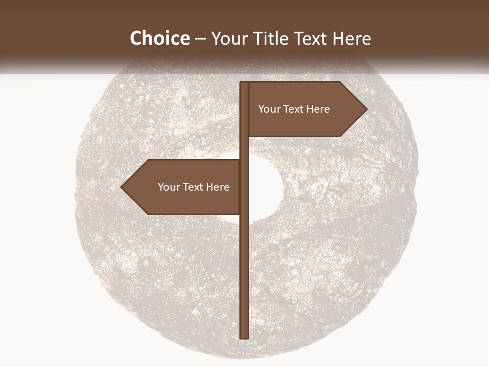 A Donut With A Bite Taken Out Of It PowerPoint Template