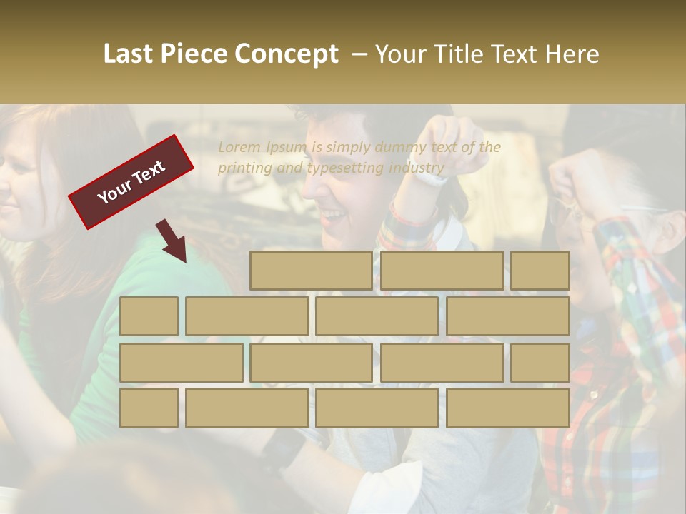 A Group Of Young People Standing Next To Each Other PowerPoint Template
