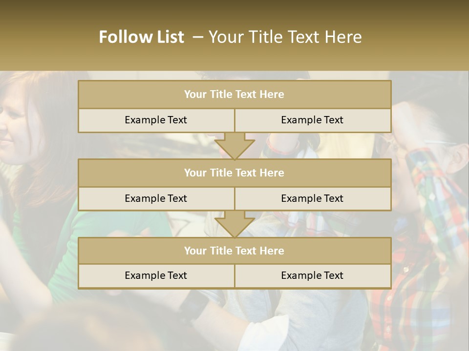 A Group Of Young People Standing Next To Each Other PowerPoint Template