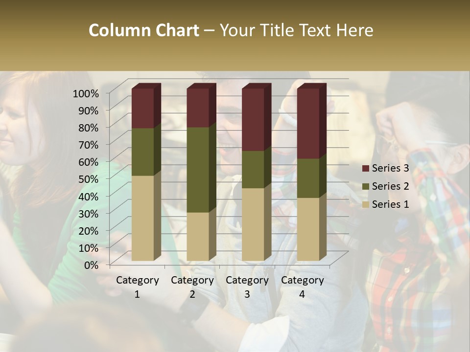 A Group Of Young People Standing Next To Each Other PowerPoint Template