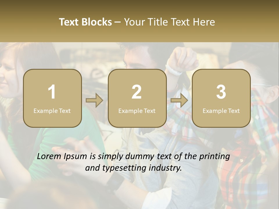 A Group Of Young People Standing Next To Each Other PowerPoint Template