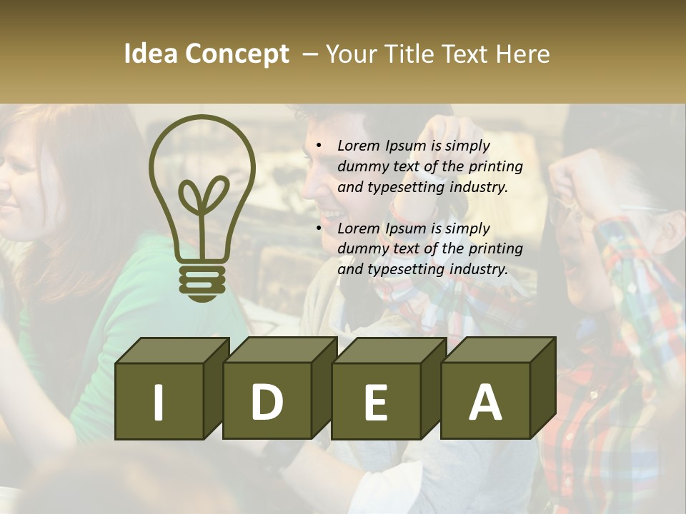 A Group Of Young People Standing Next To Each Other PowerPoint Template