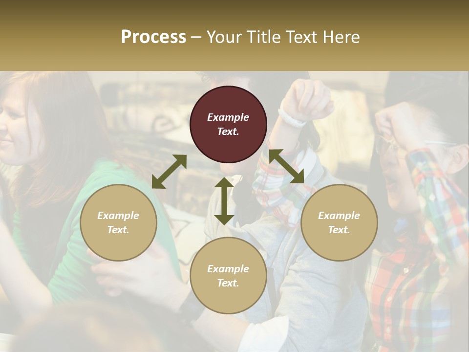 A Group Of Young People Standing Next To Each Other PowerPoint Template
