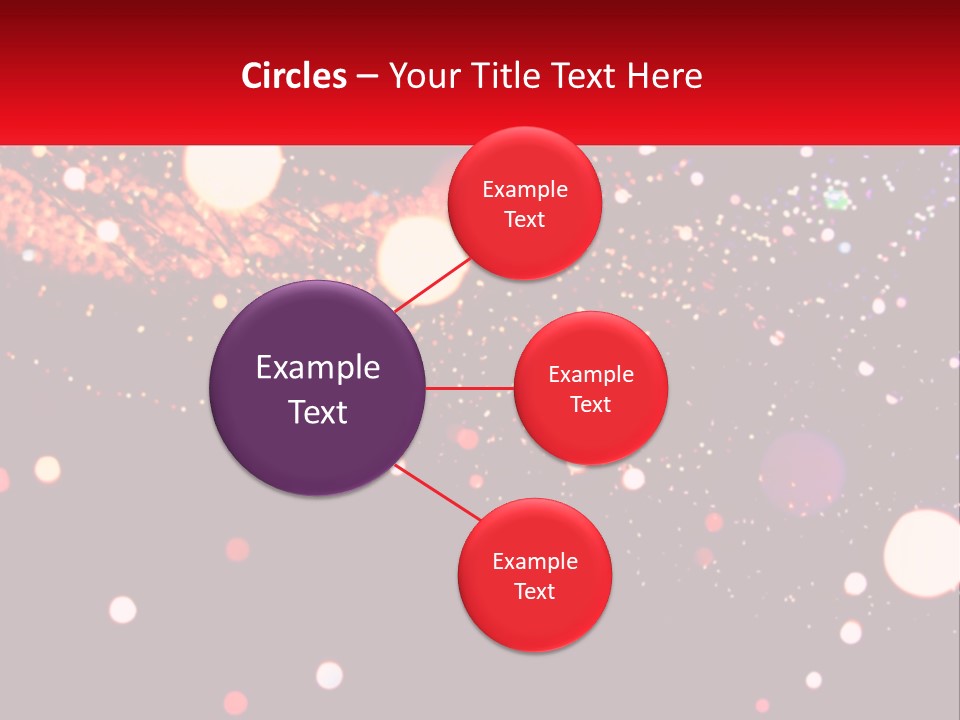 A Blurry Image Of Lights On A Dark Background PowerPoint Template