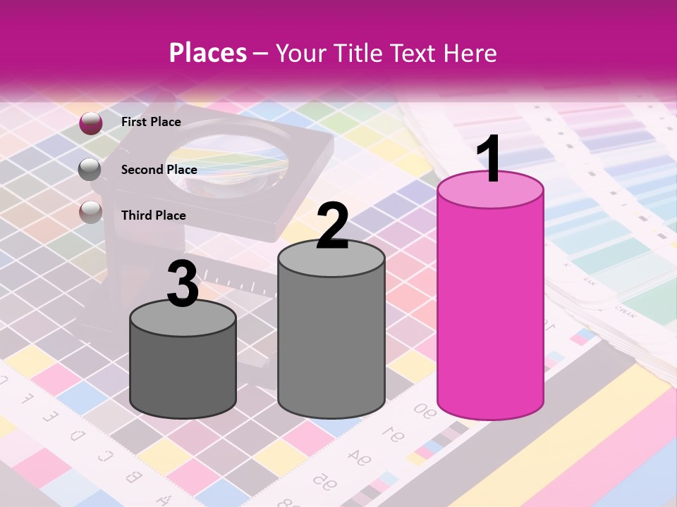 A Magnifying Glass Sitting On Top Of A Table PowerPoint Template