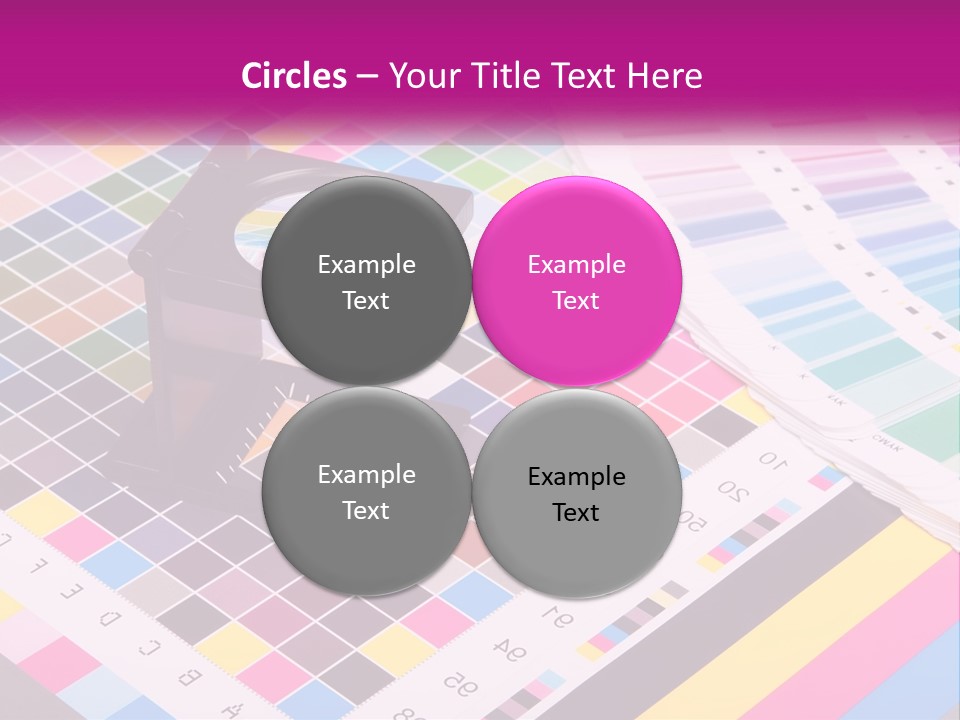 A Magnifying Glass Sitting On Top Of A Table PowerPoint Template