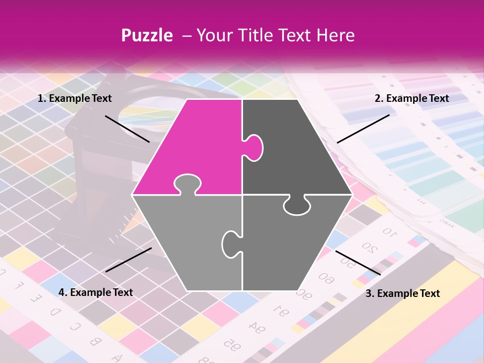 A Magnifying Glass Sitting On Top Of A Table PowerPoint Template