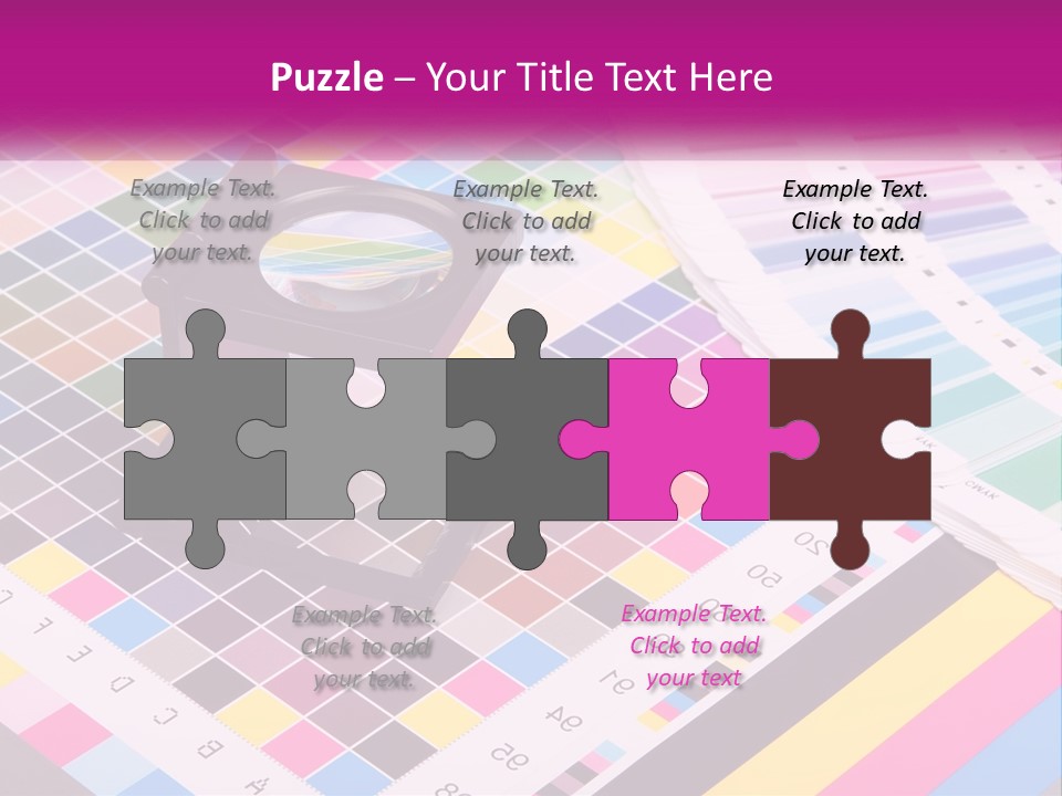 A Magnifying Glass Sitting On Top Of A Table PowerPoint Template