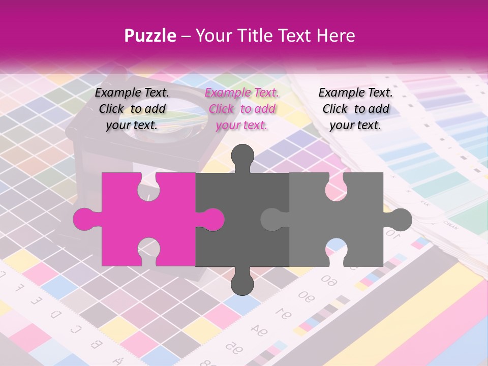 A Magnifying Glass Sitting On Top Of A Table PowerPoint Template