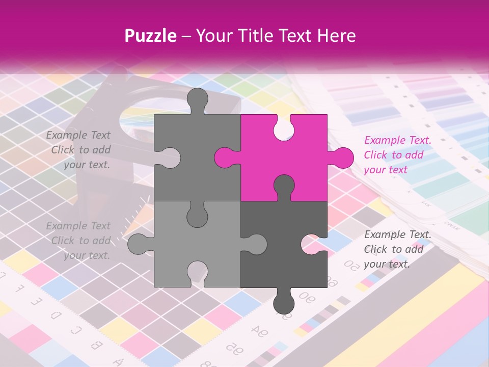 A Magnifying Glass Sitting On Top Of A Table PowerPoint Template