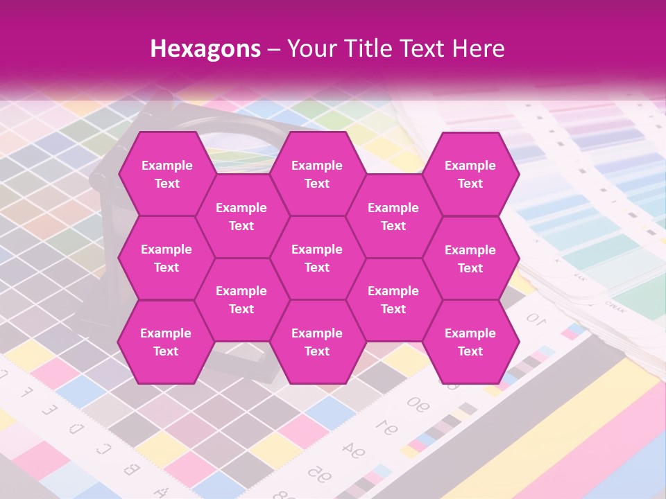 A Magnifying Glass Sitting On Top Of A Table PowerPoint Template