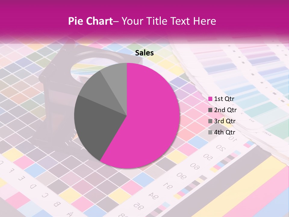 A Magnifying Glass Sitting On Top Of A Table PowerPoint Template