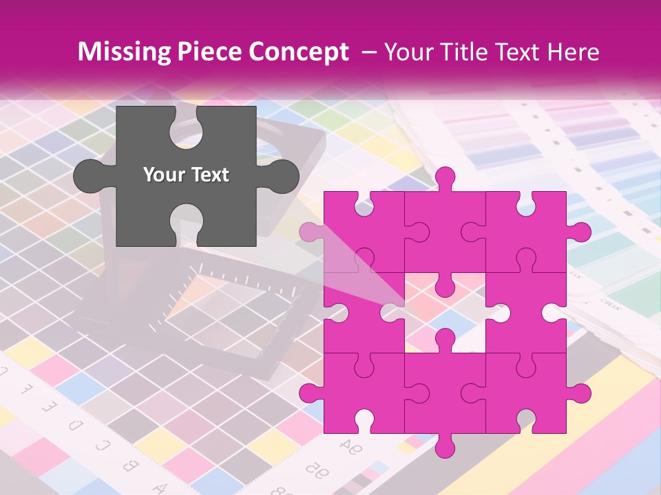 A Magnifying Glass Sitting On Top Of A Table PowerPoint Template