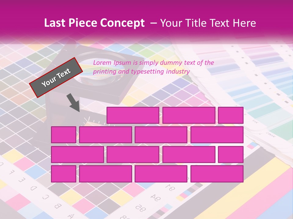 A Magnifying Glass Sitting On Top Of A Table PowerPoint Template