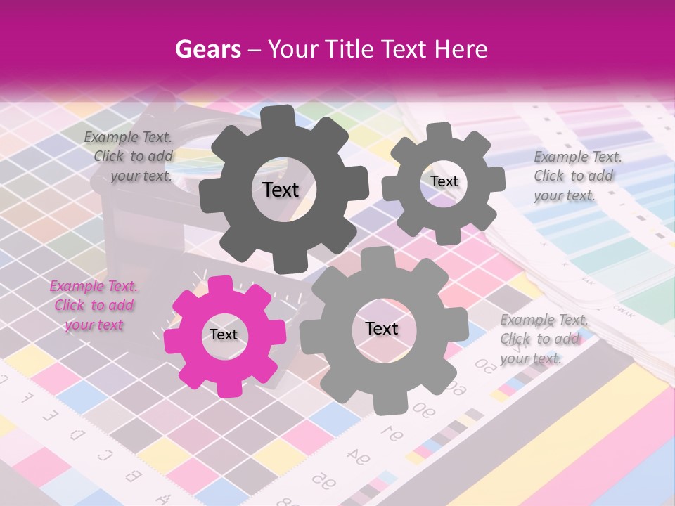 A Magnifying Glass Sitting On Top Of A Table PowerPoint Template
