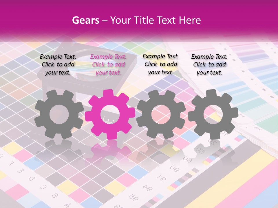 A Magnifying Glass Sitting On Top Of A Table PowerPoint Template