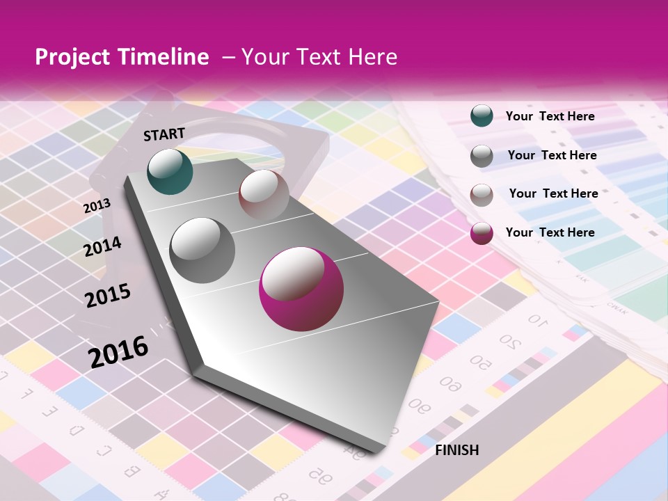 A Magnifying Glass Sitting On Top Of A Table PowerPoint Template