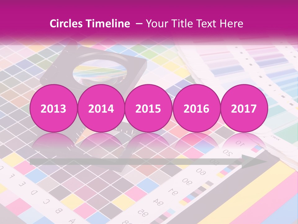 A Magnifying Glass Sitting On Top Of A Table PowerPoint Template