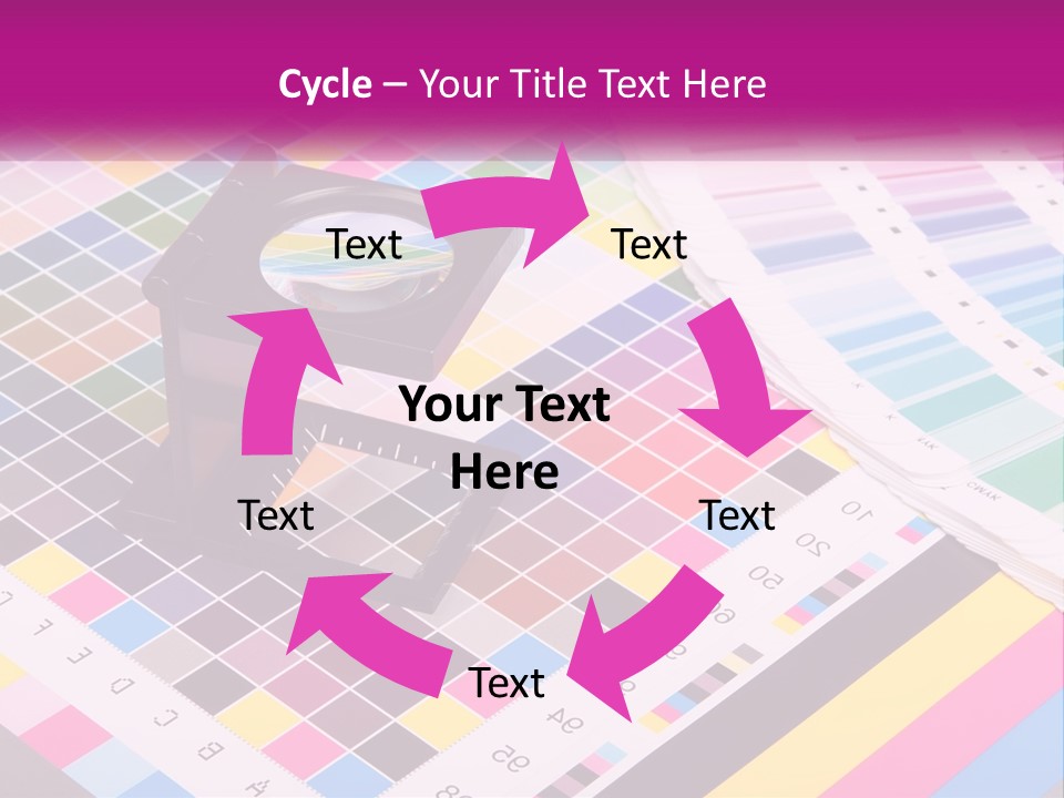 A Magnifying Glass Sitting On Top Of A Table PowerPoint Template