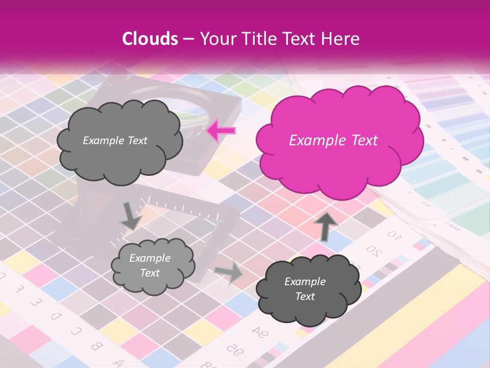 A Magnifying Glass Sitting On Top Of A Table PowerPoint Template